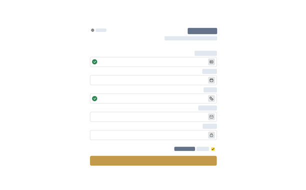 فتح حساب جديد